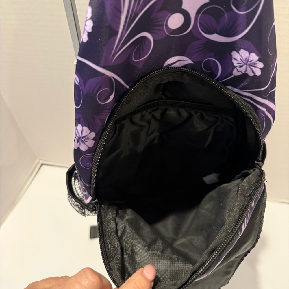 Like New!! Floral Purple Chest Sling Bag - Picture 6 of 15